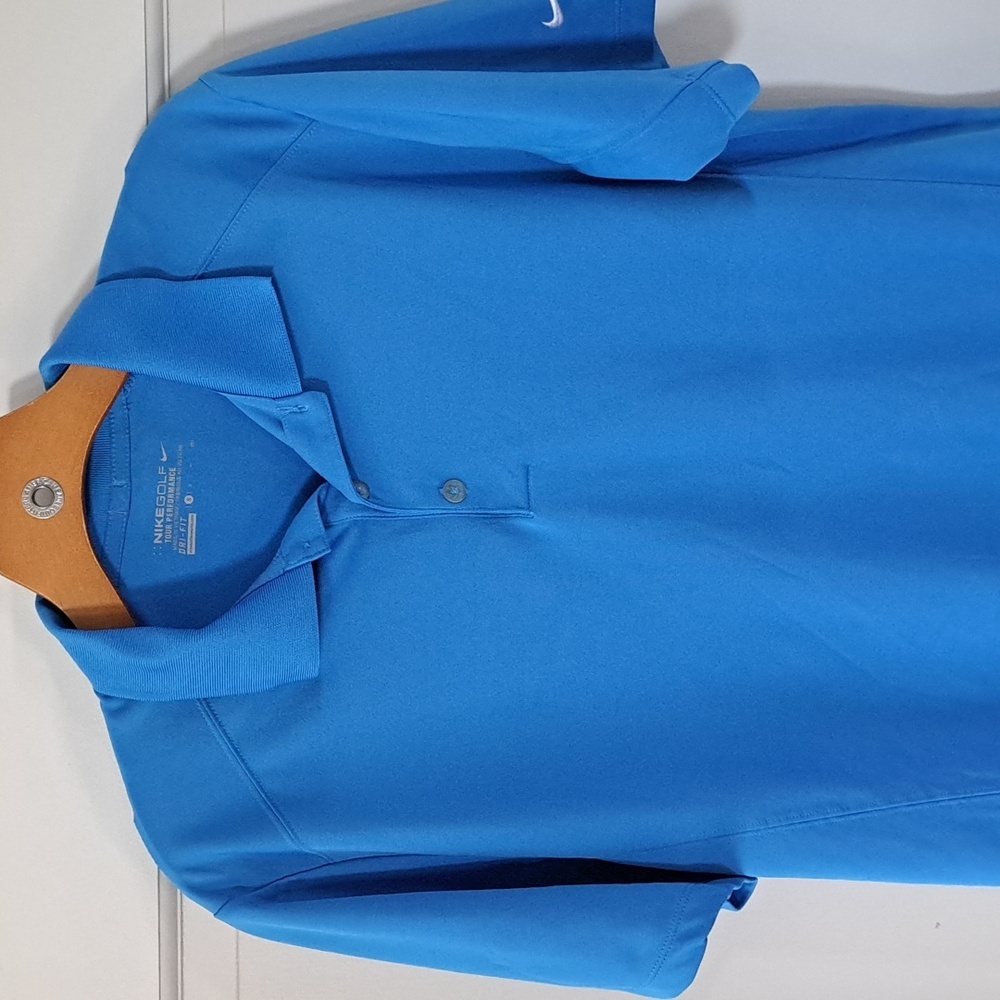 Nike Golf Tour Performance Blue Dri-Fit Lightweight Athletic Polo Shirt Men’s - Picture 2 of 11